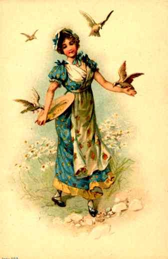 Woman Doves