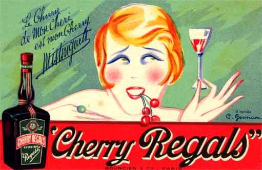 Advert Cherry Bottle French