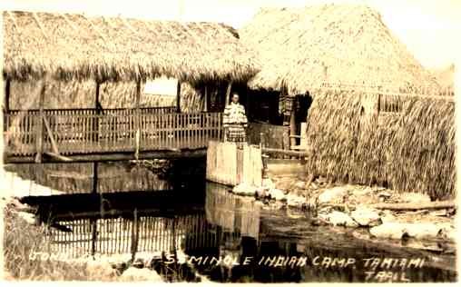 Seminole Indian Camp Real Photo FL