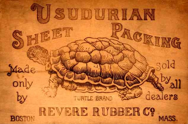 Turtle Advert Rubber Co Wooden MA