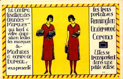 Advert Typewriters French