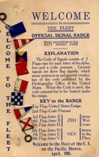Navy Fleet Flags Signal Badge Novelty
