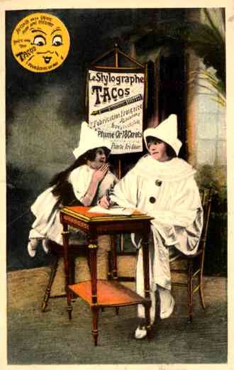 Pierrot Clowns Advert Pen French