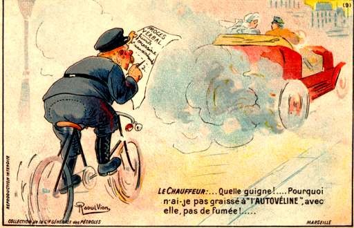 Advert Gasoline Bicycle Auto French