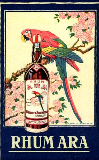 Advert Rum Ara & Parrot French
