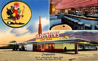 Advert Carpenters Restaurant Golf CA