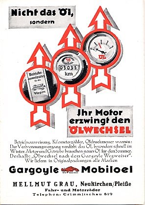 Advertising Mobil Oil German