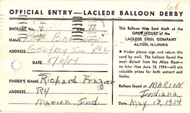 Official Entry Laclede Balloon Derby