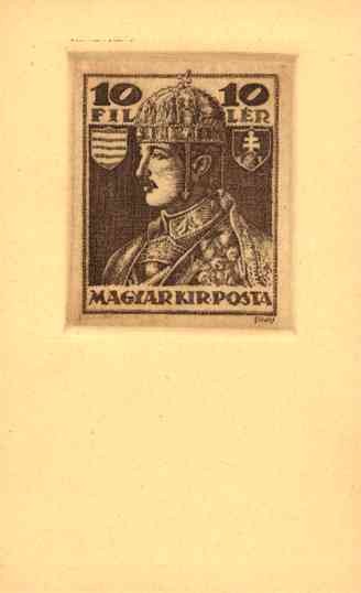 King Stamp Hungarian Royalty