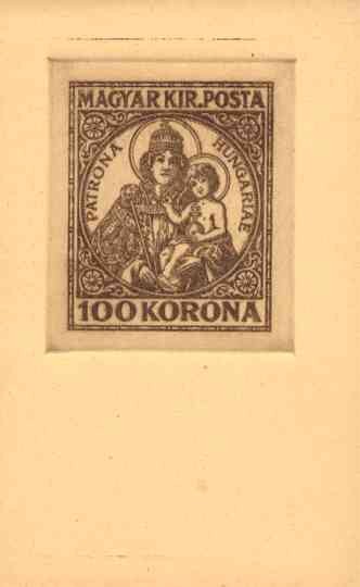 Queen Child Stamp Hungarian Royalty