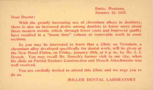 Advert Chromium Alloy Dental