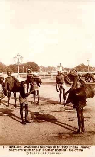 Water Carriers India Real Photo