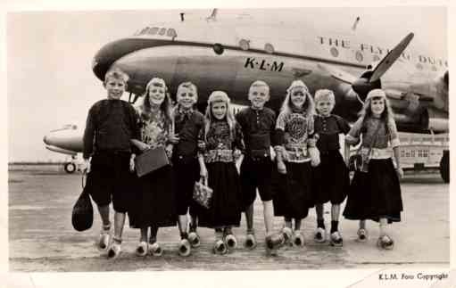 Airplane Dutch Children Real Photo