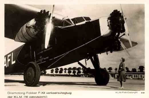 Airplane Fokker Real Photo