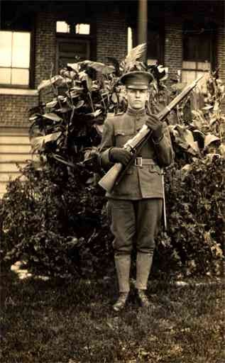 Soldier Rifle Real Photo WWI