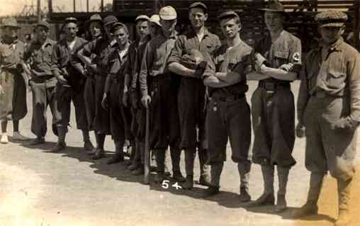 Red Cross Baseball Soldiers WWI RP