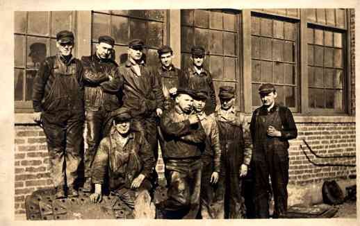 Workers Pipe Smoking Real Photo
