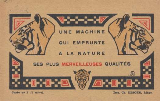 Advert Typewriter & Lion Belgium