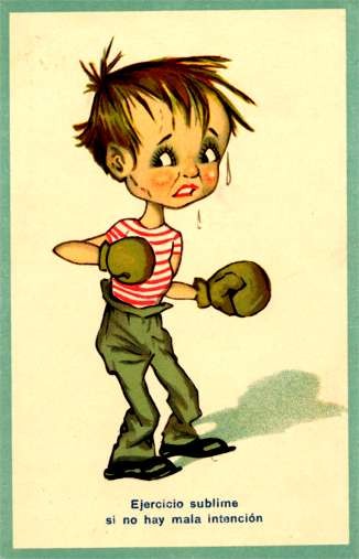 Boy Boxing Comic