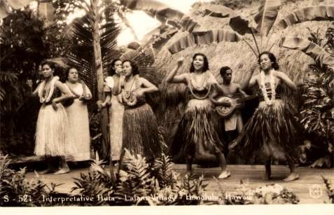 Hula Dancers Guitar Hawaii RP