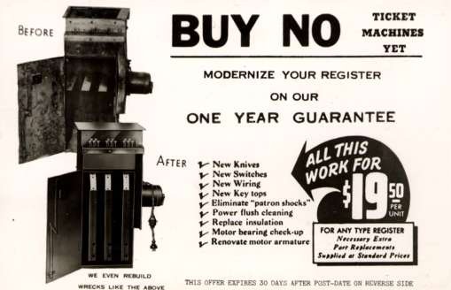 Advert Cash Register Real Photo IL