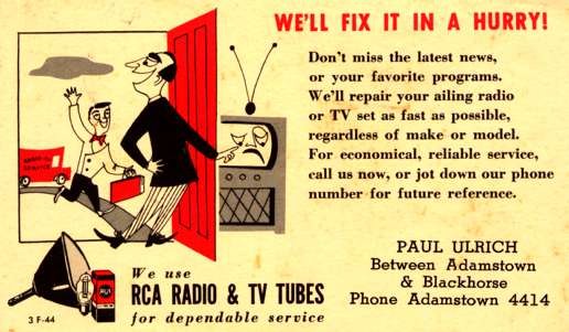 Advert Radio & TV Car Repair Bulb