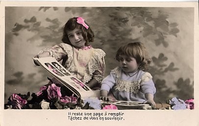 Children w/ Postcard Album RP French