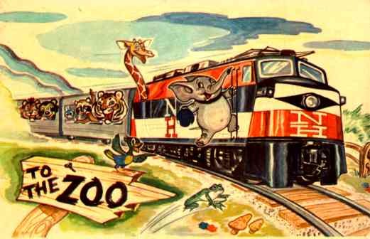 Phonograph Record Bronx Zoo Train Advert