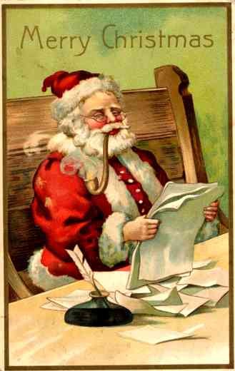 Reading Santa Claus with Pipe