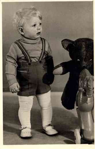 Boy with Teddy Bear and Toy Horse RP