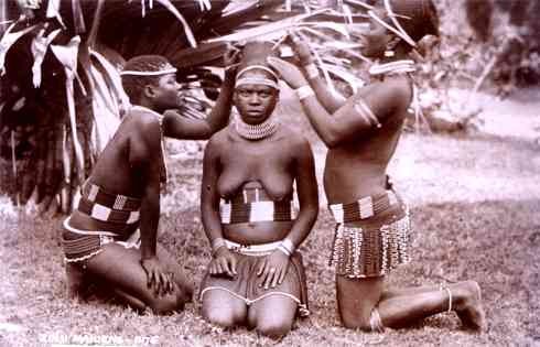 Blacks Zulu Maidens Real Photo