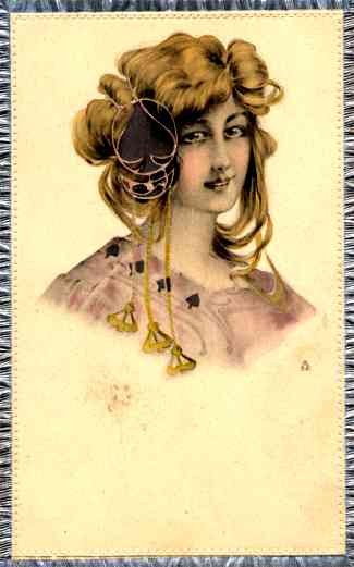 Diamonds Playing Cards Art Nouveau