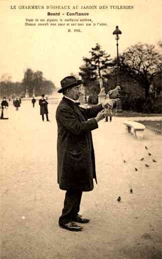 Pigeon Holding Man Paris Street