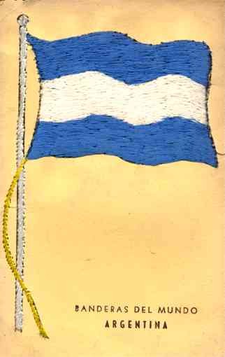 Embroidered Silk Argentina Flag