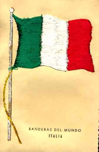 Embroidered Silk Italian Flag
