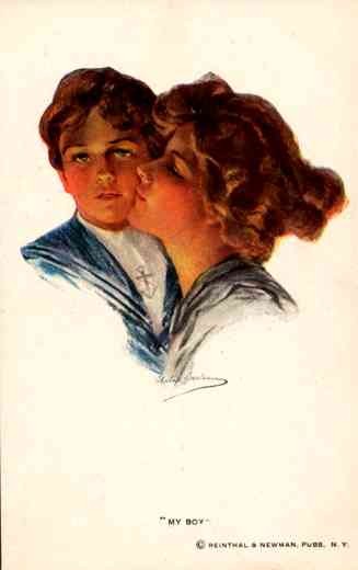 Art Nouveau Boileau Boy Mother