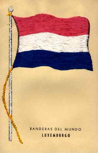 Luxembourg Flag Embroidered Silk