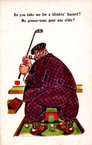 Golf Player Pipe Comic British