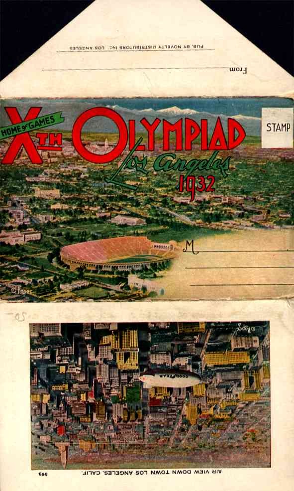 X Olympiad 1932 Los Angeles Novelty