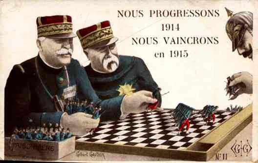 Chess Soldiers WWI Satire