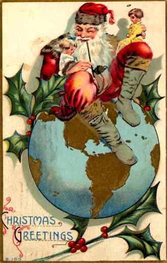 Santa Claus Globe Girl OH