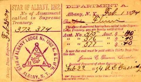 Albany Masonic Treasury NY Pioneer