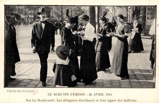 French Suffragists Asking for Signatures