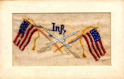 Embroidered Silk U.S. Regimental Infantry