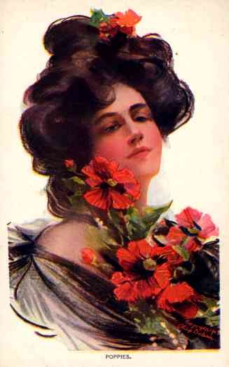 Boileau Girl with the Poppy Flowers