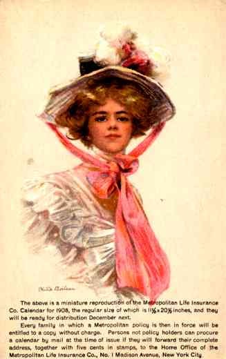 Boileau Girl Advert for Calendar 1908