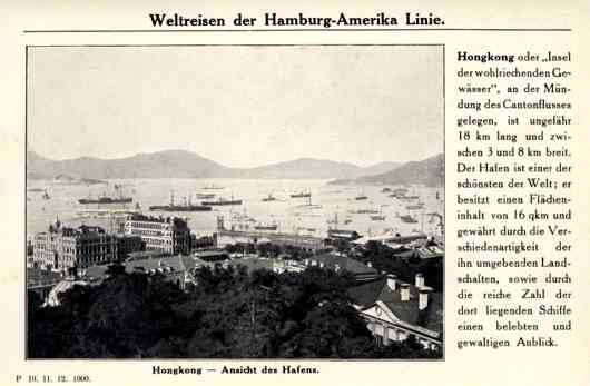 Hamburg-America Line Ship Hong Kong