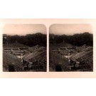 China Working at Roof Stereoview Real Photo