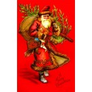 Santa Claus Carrying Tree Doll Christmas