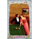 Billiards Lady in Love with Player Sports